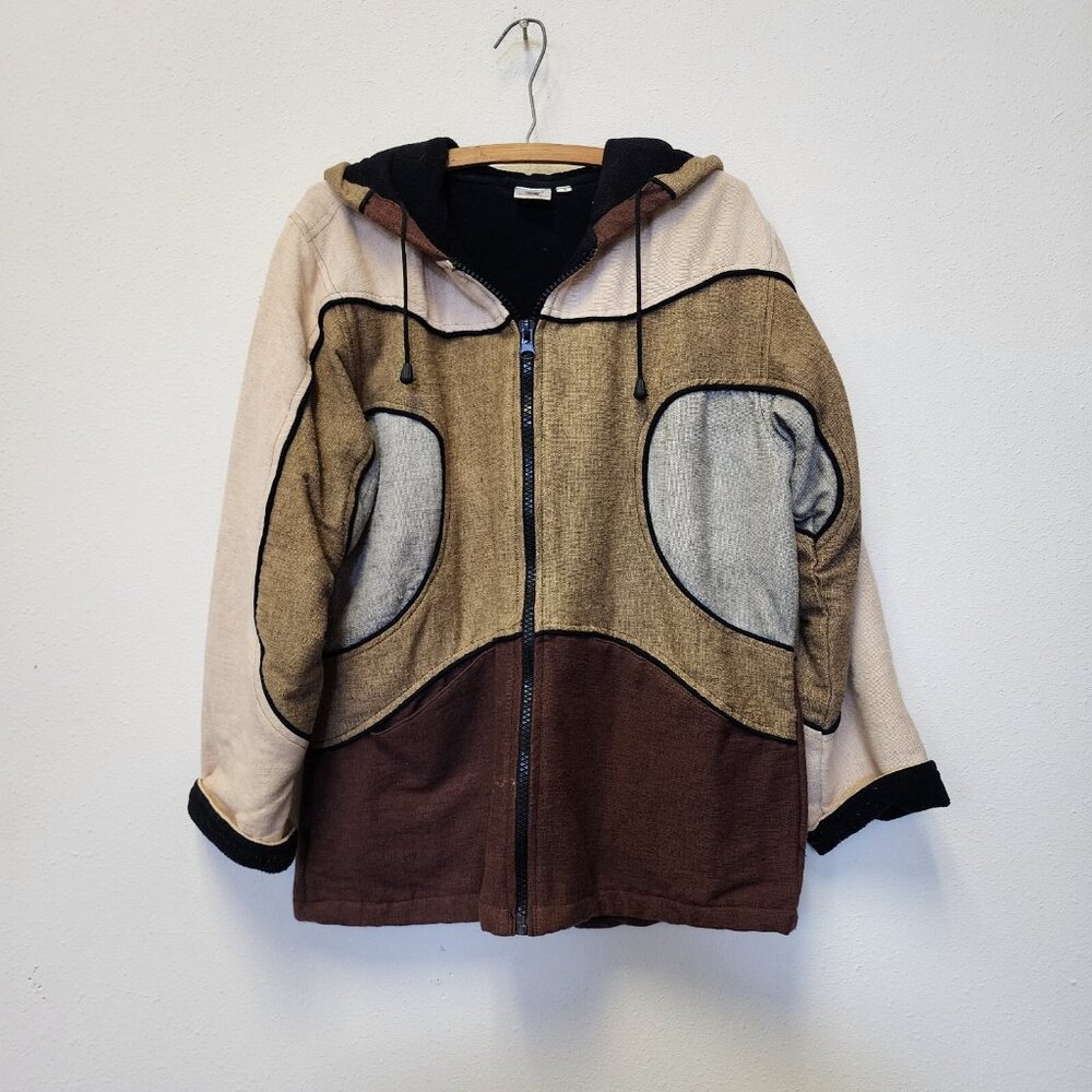 Everest Handicrafts Jacket S Outdoor Patchwork Boho Hippie Folk Earthy Retro Zip